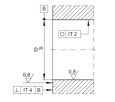 角接觸球軸承單元 ZKLFA1263-2Z, 雙向，螺釘安裝，兩側(cè)間隙密封