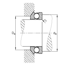 推力深溝球軸承 53215, 根據(jù) DIN 711/ISO 104 標(biāo)準(zhǔn)的主要尺寸，單向，帶球面軸承座圈，可分離