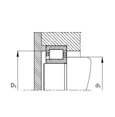 圓柱滾子軸承 NJ2332-E-M1, 根據(jù) DIN 5412-1 標(biāo)準(zhǔn)的主要尺寸, 半定位軸承, 可分離, 帶保持架