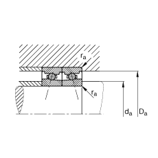主軸軸承 HC7017-E-T-P4S, 調(diào)節(jié)，成對或單元安裝，接觸角 α = 25°，陶瓷球，限制公差