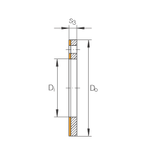 推力墊圈 EGW32-E40, 推力墊圈，免維護(hù)，帶鋼襯