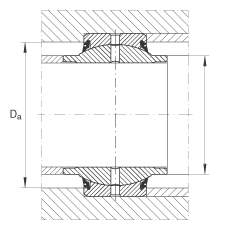 關節軸承 GE30-HO-2RS, 根據 DIN ISO 12 240-1 標準, 需維護，兩側唇密封